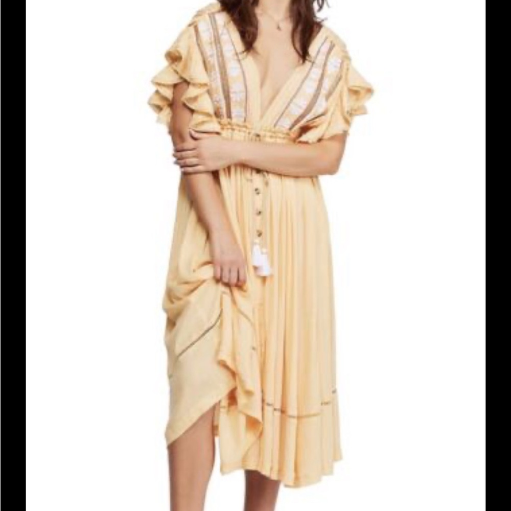Free People Will Wait For You Boho Floral Maxi Dress - Picture 1 of 8